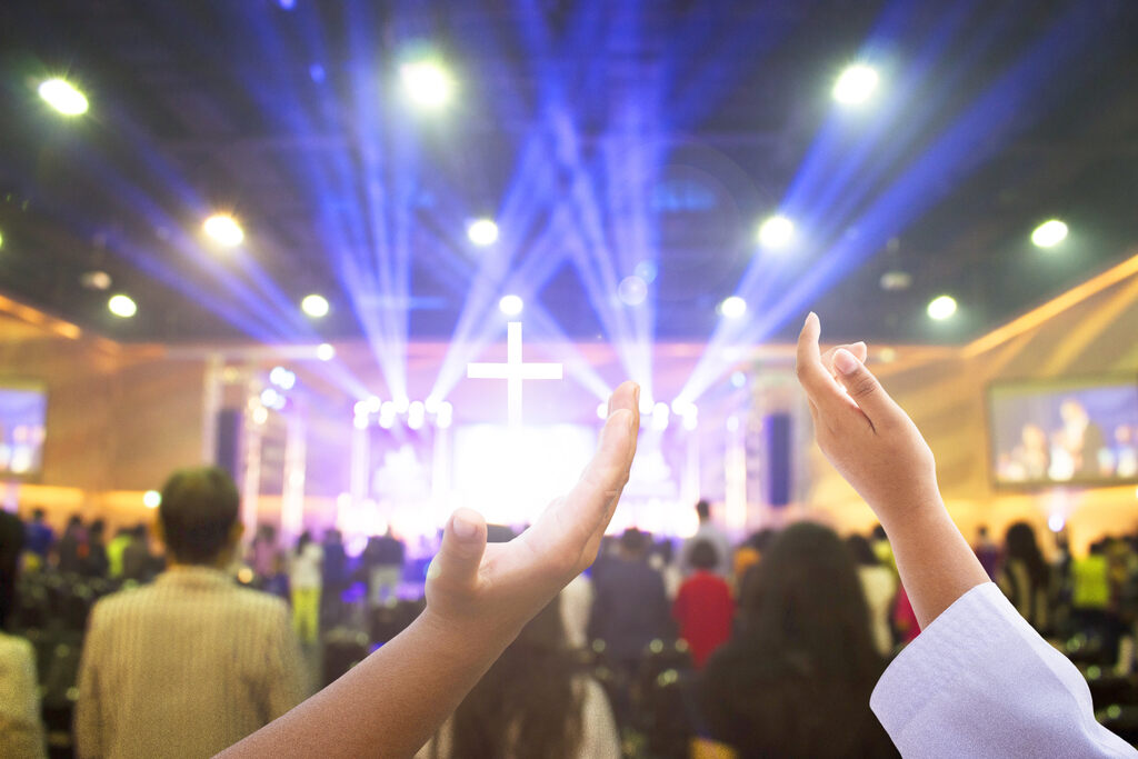 iluminação de igreja