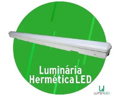 Lumin&aacute;ria Herm&eacute;tica LED