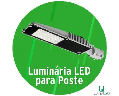 Lumin&aacute;ria LED para Poste